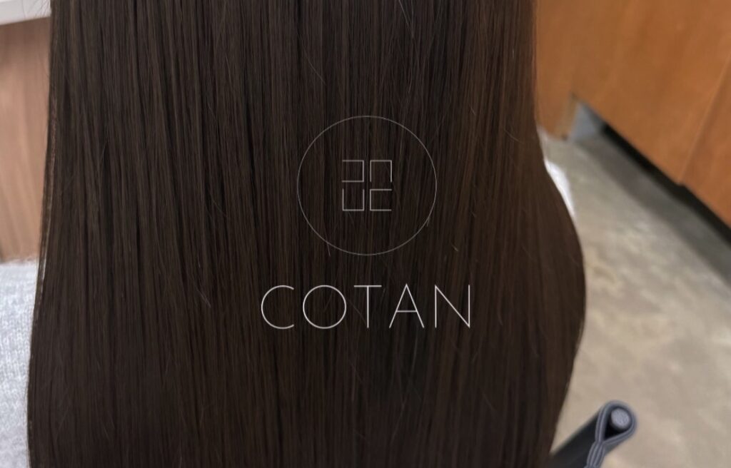 髪質改善カラー施術後のブラウンロング｜札幌駅完全個室サロンCOTAN